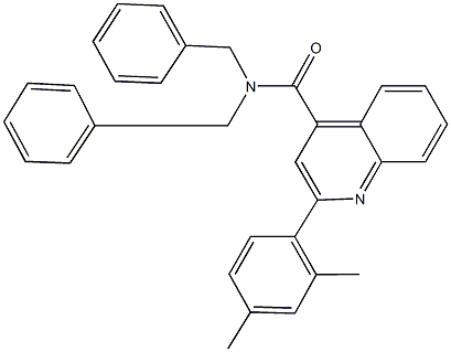 N,N-dibenzyl-2-(2,4-dimethylphenyl)-4-quinolinecarboxamide Struktur