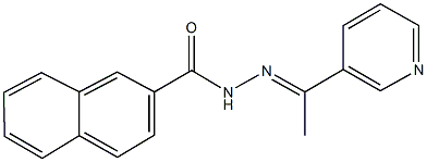 N'-(1-pyridin-3-ylethylidene)-2-naphthohydrazide Struktur