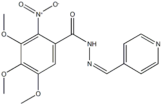 2-nitro-3,4,5-trimethoxy-N'-(4-pyridinylmethylene)benzohydrazide Struktur