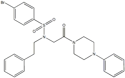 4-bromo-N-[2-oxo-2-(4-phenylpiperazin-1-yl)ethyl]-N-(2-phenylethyl)benzenesulfonamide Struktur