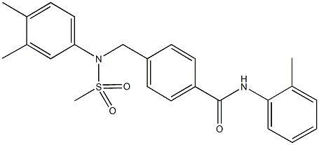 4-{[3,4-dimethyl(methylsulfonyl)anilino]methyl}-N-(2-methylphenyl)benzamide Struktur