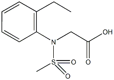 [2-ethyl(methylsulfonyl)anilino]acetic acid Struktur