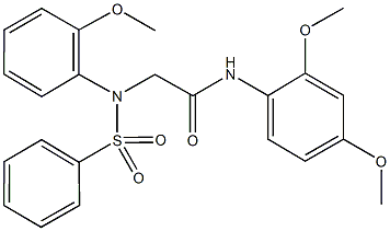 N-(2,4-dimethoxyphenyl)-2-[2-methoxy(phenylsulfonyl)anilino]acetamide Struktur