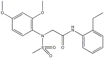 2-[2,4-dimethoxy(methylsulfonyl)anilino]-N-(2-ethylphenyl)acetamide Struktur