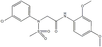 2-[3-chloro(methylsulfonyl)anilino]-N-(2,4-dimethoxyphenyl)acetamide Struktur