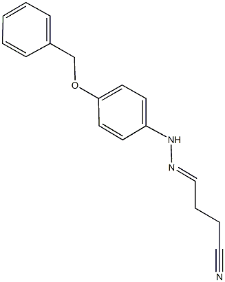 4-{[4-(benzyloxy)phenyl]hydrazono}butanenitrile Struktur