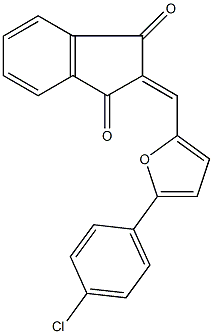 2-{[5-(4-chlorophenyl)-2-furyl]methylene}-1H-indene-1,3(2H)-dione Struktur