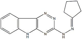 cyclopentanone 5H-[1,2,4]triazino[5,6-b]indol-3-ylhydrazone Struktur