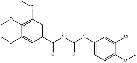 N-(3-chloro-4-methoxyphenyl)-N'-(3,4,5-trimethoxybenzoyl)thiourea Struktur