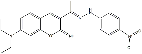 1-[7-(diethylamino)-2-imino-2H-chromen-3-yl]ethanone {4-nitrophenyl}hydrazone Struktur