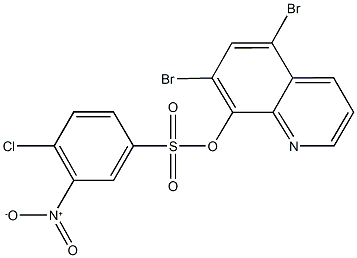 5,7-dibromoquinolin-8-yl 4-chloro-3-nitrobenzenesulfonate Struktur