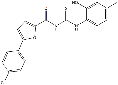 N-[5-(4-chlorophenyl)-2-furoyl]-N'-(2-hydroxy-4-methylphenyl)thiourea Struktur