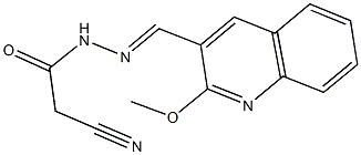 2-cyano-N'-[(2-methoxy-3-quinolinyl)methylene]acetohydrazide Struktur