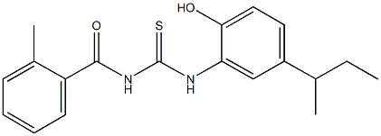 N-(5-sec-butyl-2-hydroxyphenyl)-N'-(2-methylbenzoyl)thiourea Struktur