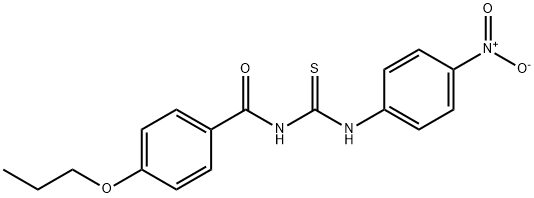 N-{4-nitrophenyl}-N'-(4-propoxybenzoyl)thiourea Struktur