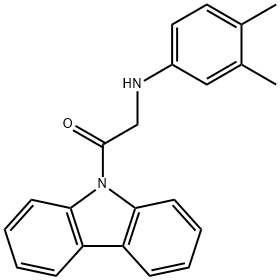 N-[2-(9H-carbazol-9-yl)-2-oxoethyl]-N-(3,4-dimethylphenyl)amine Struktur