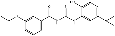 N-(5-tert-butyl-2-hydroxyphenyl)-N'-(3-ethoxybenzoyl)thiourea Struktur