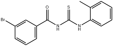 N-(3-bromobenzoyl)-N'-(2-methylphenyl)thiourea Struktur