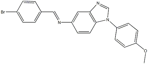 N-(4-bromobenzylidene)-N-[1-(4-methoxyphenyl)-1H-benzimidazol-5-yl]amine Struktur