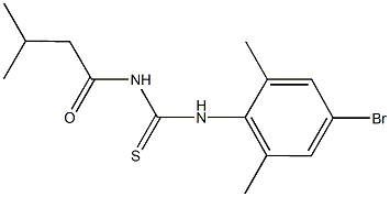 N-(4-bromo-2,6-dimethylphenyl)-N'-(3-methylbutanoyl)thiourea Struktur