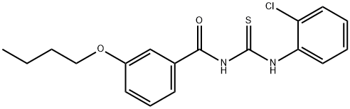 N-(3-butoxybenzoyl)-N'-(2-chlorophenyl)thiourea Struktur