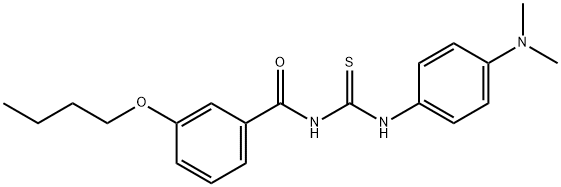 N-(3-butoxybenzoyl)-N'-[4-(dimethylamino)phenyl]thiourea Struktur