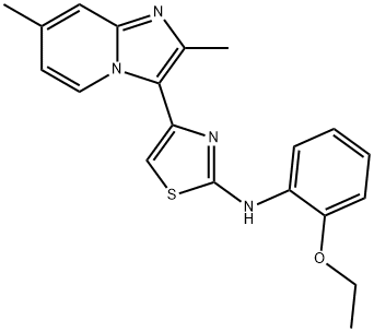 4-(2,7-dimethylimidazo[1,2-a]pyridin-3-yl)-N-(2-ethoxyphenyl)-1,3-thiazol-2-amine Struktur