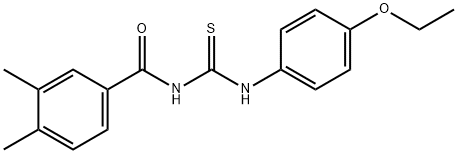 N-(3,4-dimethylbenzoyl)-N'-(4-ethoxyphenyl)thiourea Struktur