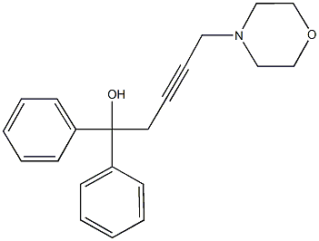 5-(4-morpholinyl)-1,1-diphenyl-3-pentyn-1-ol Struktur