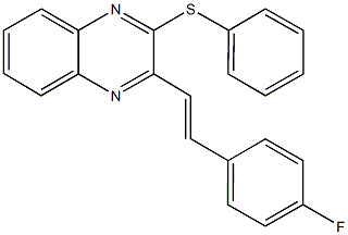 3-[2-(4-fluorophenyl)vinyl]-2-quinoxalinyl phenyl sulfide Struktur