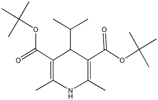 di(tert-butyl) 4-isopropyl-2,6-dimethyl-1,4-dihydropyridine-3,5-dicarboxylate Struktur