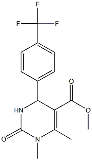 methyl 1,6-dimethyl-2-oxo-4-[4-(trifluoromethyl)phenyl]-1,2,3,4-tetrahydropyrimidine-5-carboxylate Struktur