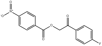 2-(4-fluorophenyl)-2-oxoethyl 4-nitrobenzoate Struktur