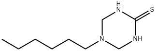 5-hexyl-1,3,5-triazinane-2-thione Struktur