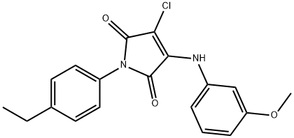 3-chloro-1-(4-ethylphenyl)-4-(3-methoxyanilino)-1H-pyrrole-2,5-dione Struktur