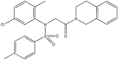 N-(5-chloro-2-methylphenyl)-N-[2-(3,4-dihydroisoquinolin-2(1H)-yl)-2-oxoethyl]-4-methylbenzenesulfonamide Struktur