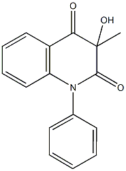 3-hydroxy-3-methyl-1-phenyl-2,4(1H,3H)-quinolinedione Struktur