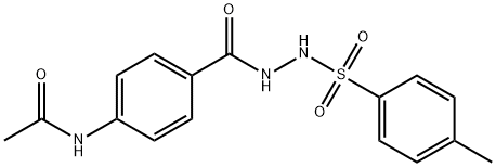 N-[4-({2-[(4-methylphenyl)sulfonyl]hydrazino}carbonyl)phenyl]acetamide Struktur