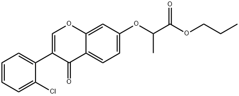 propyl 2-{[3-(2-chlorophenyl)-4-oxo-4H-chromen-7-yl]oxy}propanoate Struktur