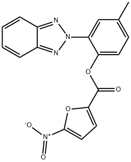 2-(2H-1,2,3-benzotriazol-2-yl)-4-methylphenyl 5-nitro-2-furoate Struktur