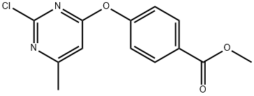 methyl 4-[(2-chloro-6-methyl-4-pyrimidinyl)oxy]benzoate Struktur