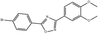 5-(4-bromophenyl)-3-(3,4-dimethoxyphenyl)-1,2,4-oxadiazole Struktur