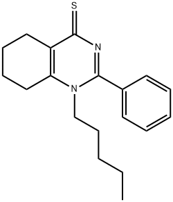 1-pentyl-2-phenyl-5,6,7,8-tetrahydro-4(1H)-quinazolinethione Struktur