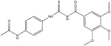 N-[4-({[(3,4,5-trimethoxybenzoyl)amino]carbothioyl}amino)phenyl]acetamide Struktur