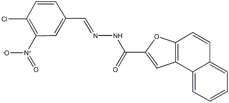 N'-{4-chloro-3-nitrobenzylidene}naphtho[2,1-b]furan-2-carbohydrazide Struktur