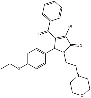 4-benzoyl-5-(4-ethoxyphenyl)-3-hydroxy-1-[2-(4-morpholinyl)ethyl]-1,5-dihydro-2H-pyrrol-2-one Struktur