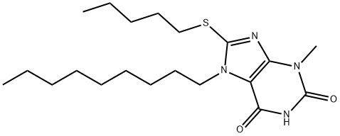 3-methyl-7-nonyl-8-(pentylsulfanyl)-3,7-dihydro-1H-purine-2,6-dione Struktur