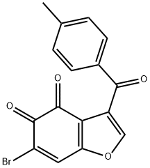 6-bromo-3-(4-methylbenzoyl)-1-benzofuran-4,5-dione Struktur