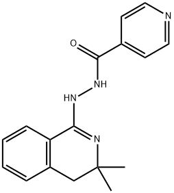 N'-(3,3-dimethyl-3,4-dihydro-1-isoquinolinyl)isonicotinohydrazide Struktur