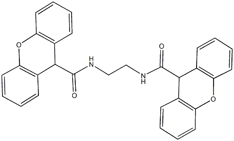 N-{2-[(9H-xanthen-9-ylcarbonyl)amino]ethyl}-9H-xanthene-9-carboxamide Struktur